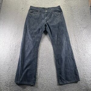 Calvin Klein Jeans Mens 34x30 Blue Cotton Denim Bootcut Workwear Utility Travel